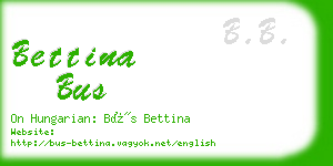 bettina bus business card